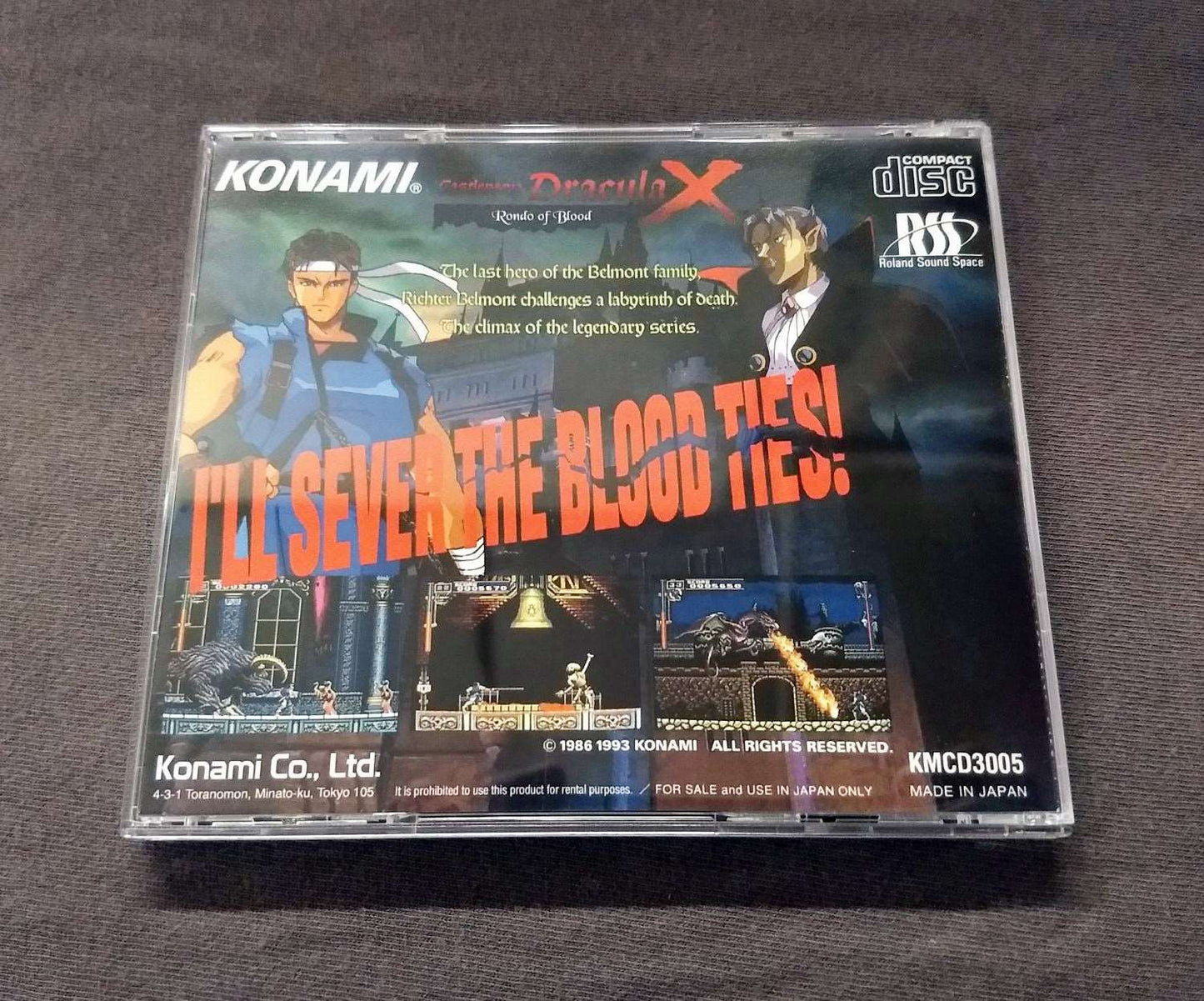 Castlevania: Dracula X Rondo of Blood PC Engine CD Reproduction (English)
