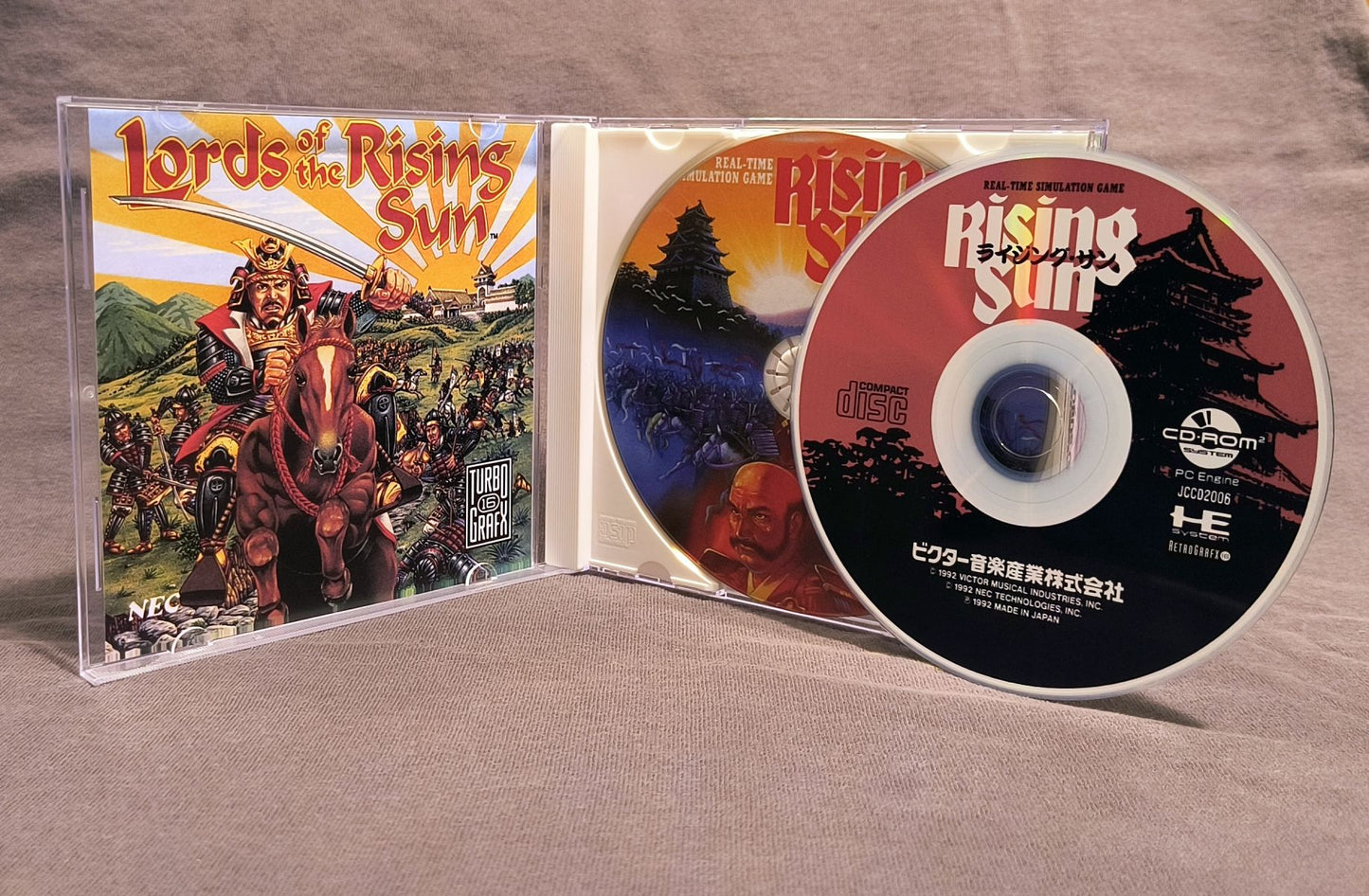 Lords of the Rising Sun TurboGrafx-CD Reproduction (US game, JP style art)