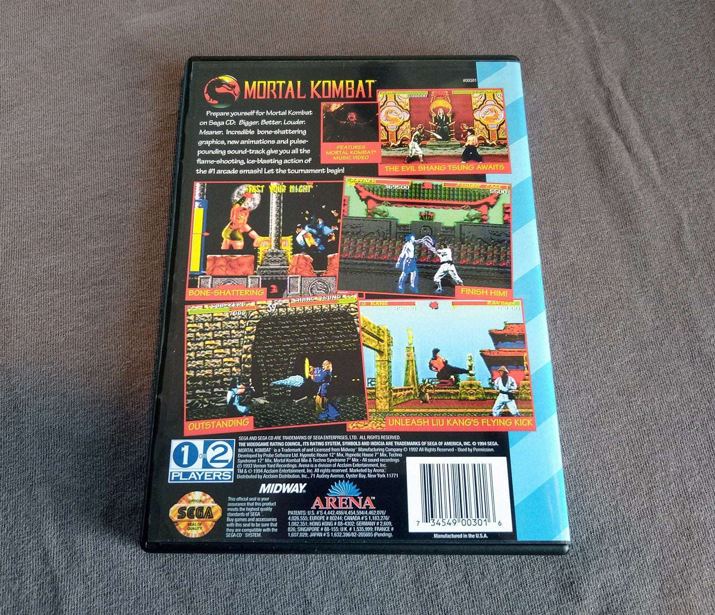 Mortal Kombat Sega CD Reproduction