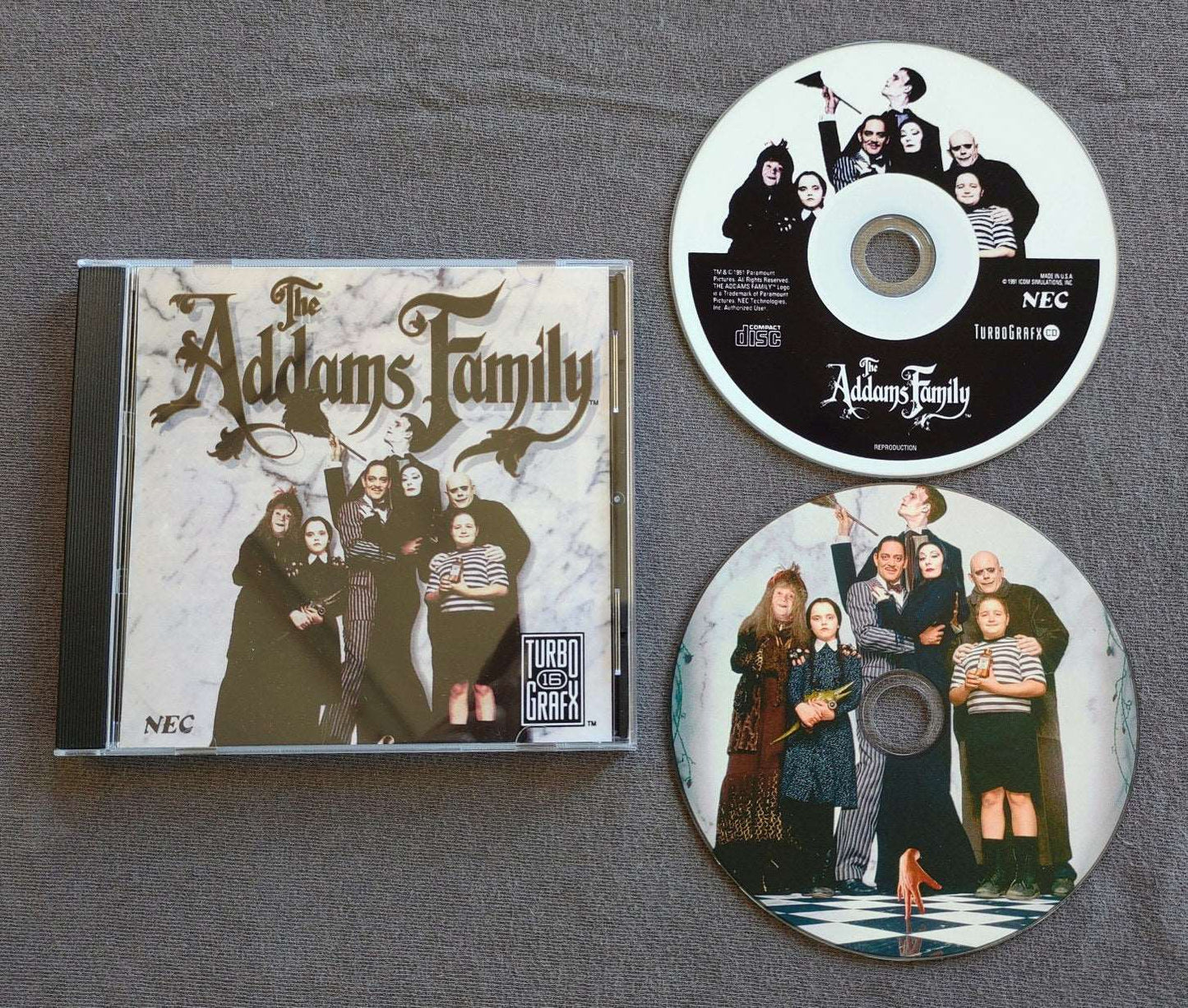 The Addams Family TurboGrafx-CD Reproduction