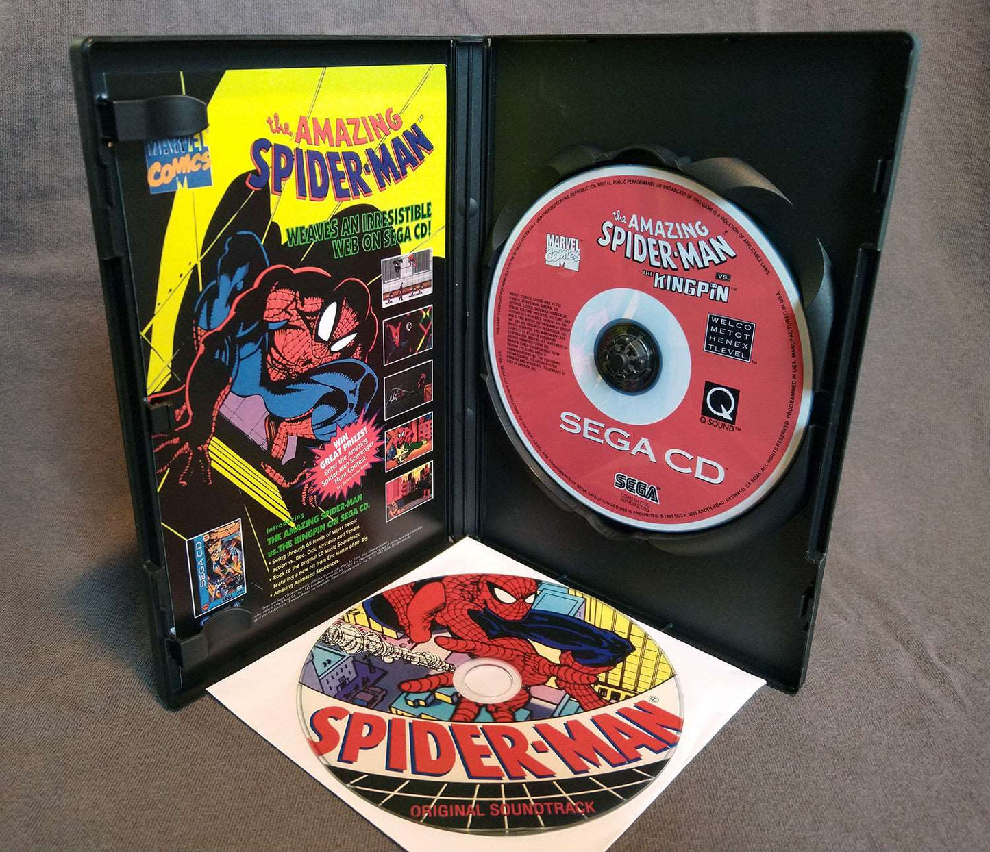 Amazing Spider-Man vs. The Kingpin Sega CD Reproduction