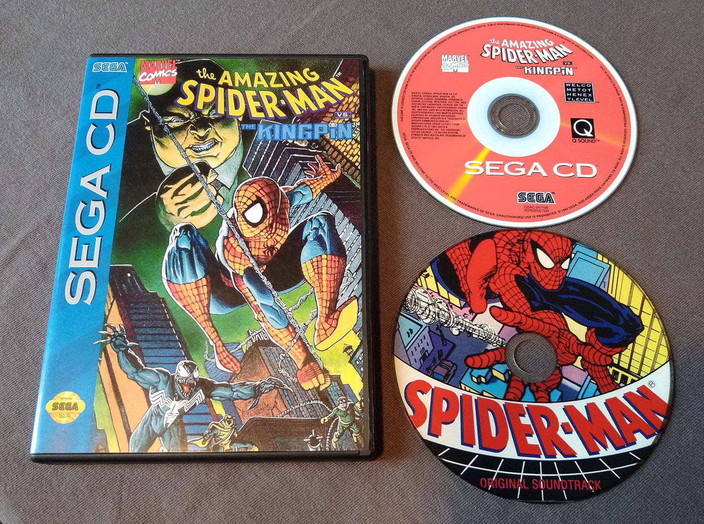 Amazing Spider-Man vs. The Kingpin Sega CD Reproduction
