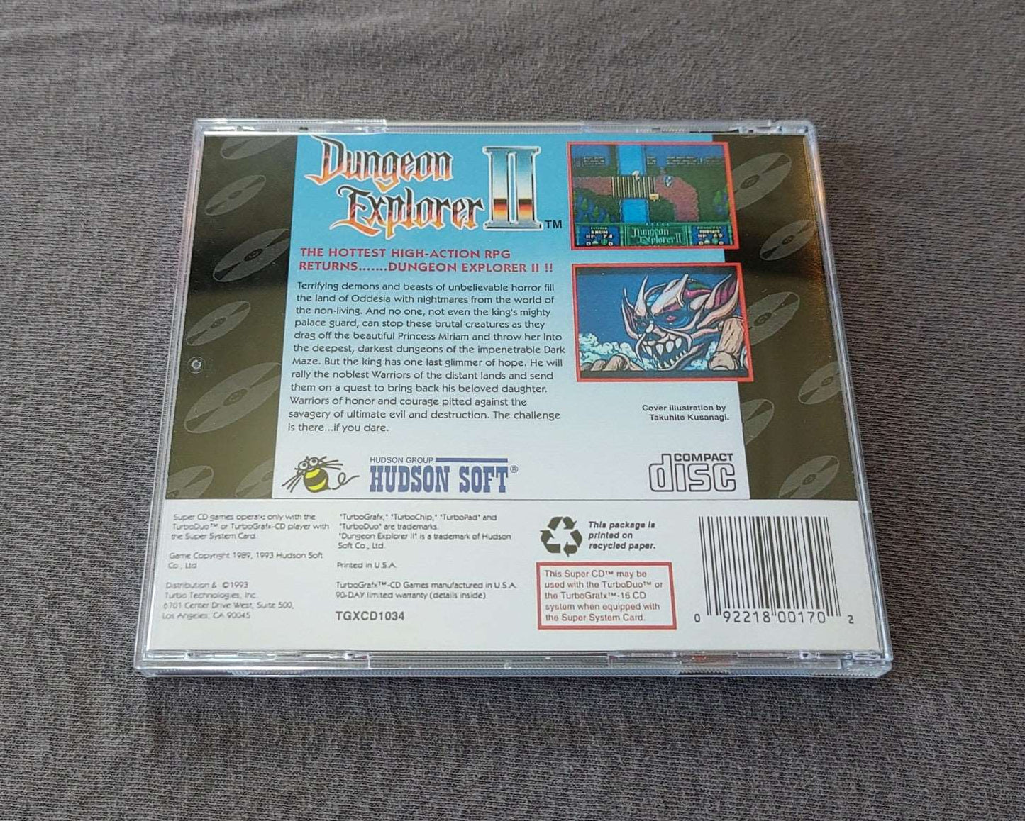 Dungeon Explorer II TurboGrafx-CD Reproduction