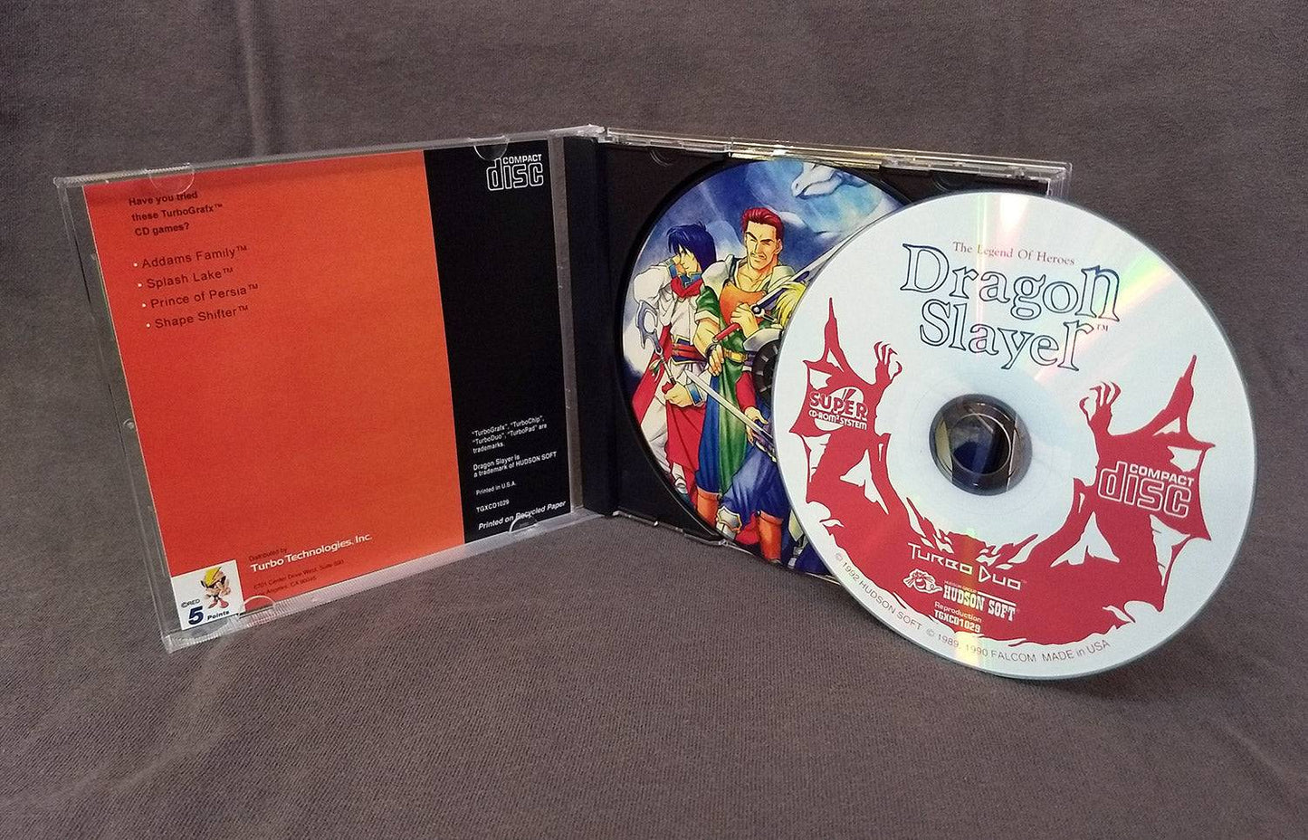Dragon Slayer TurboGrafx-CD Reproduction