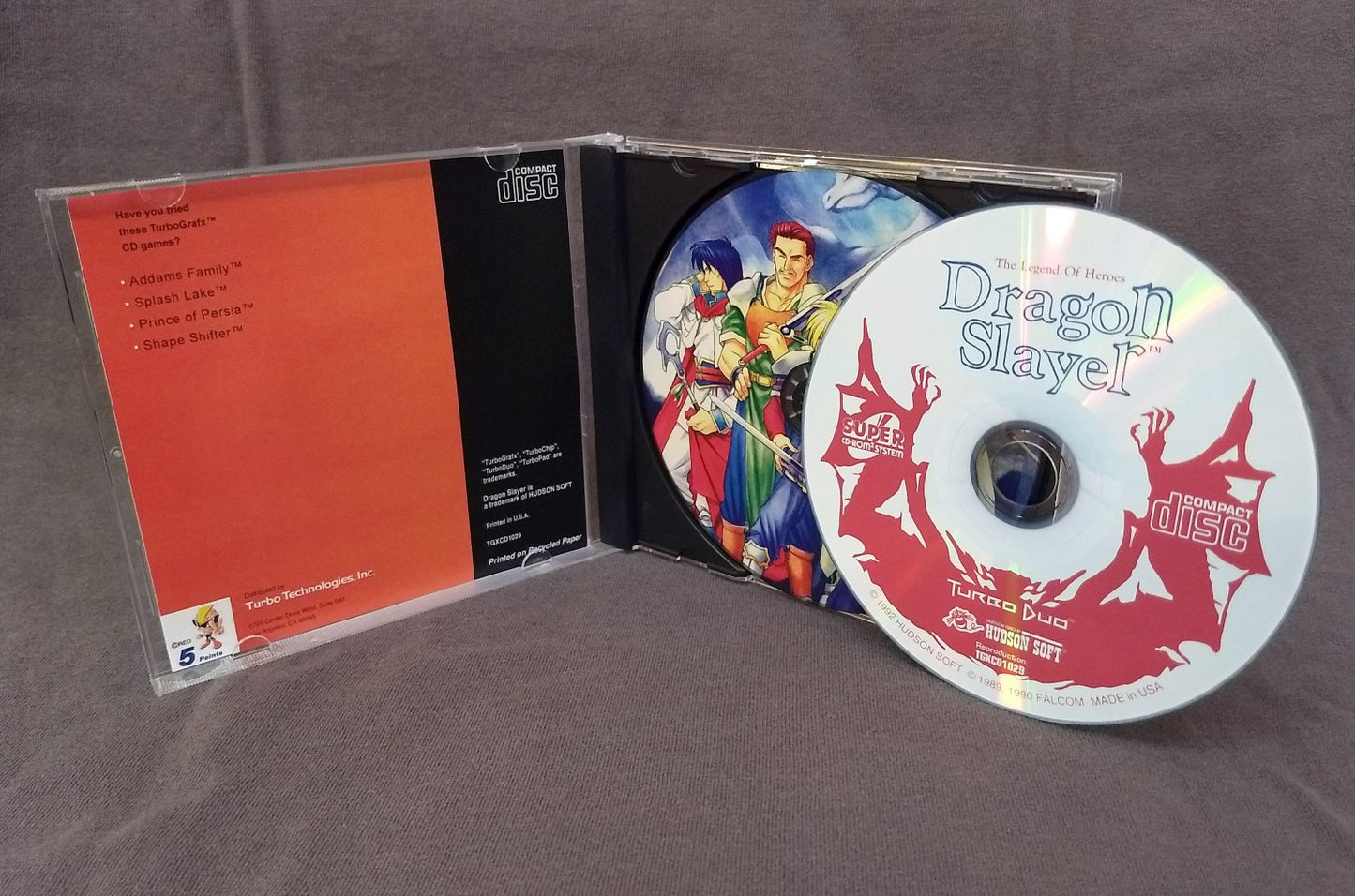 Dragon Slayer: The Legend of Heroes TurboGrafx-CD Reproduction