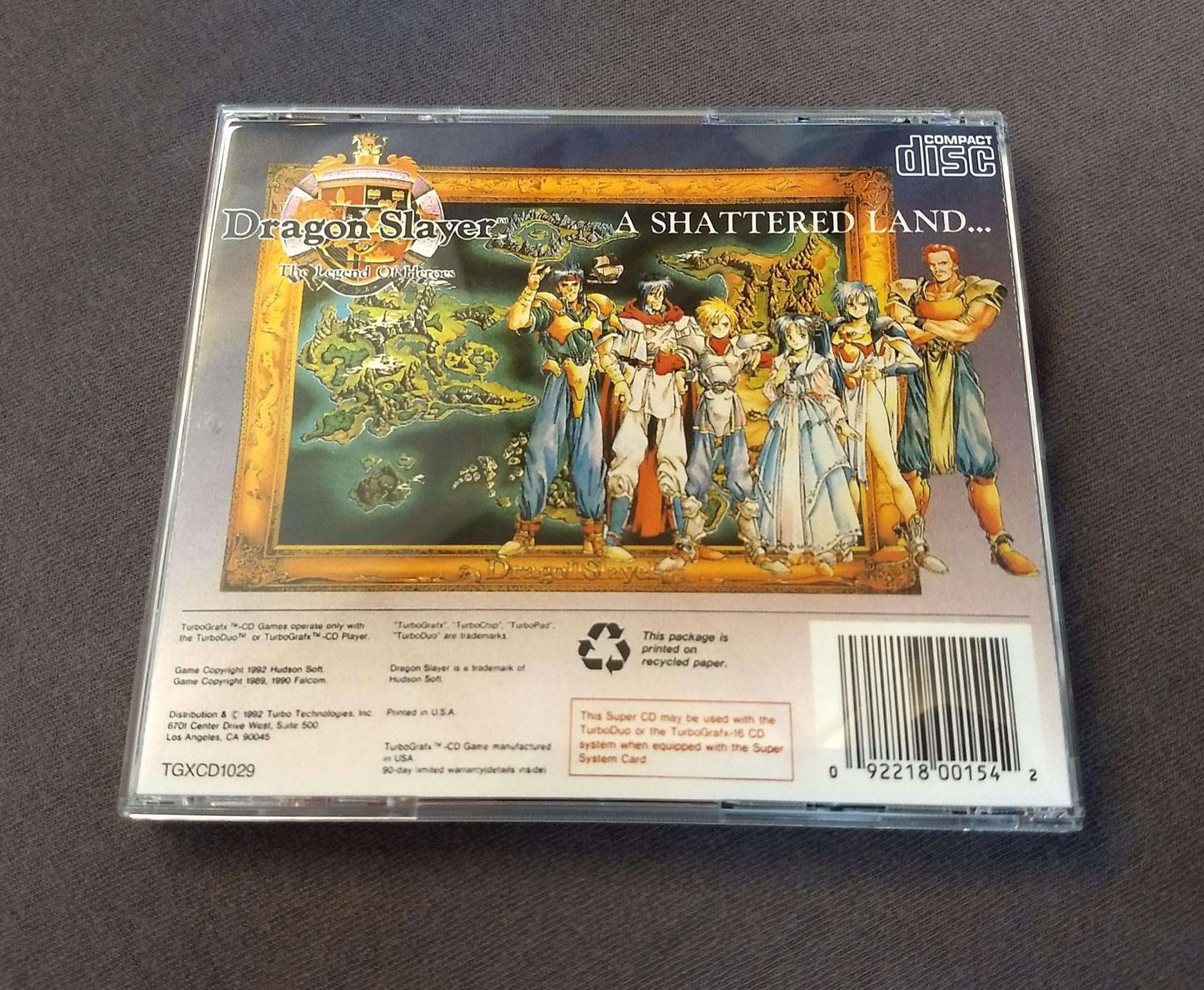 Dragon Slayer TurboGrafx-CD Reproduction