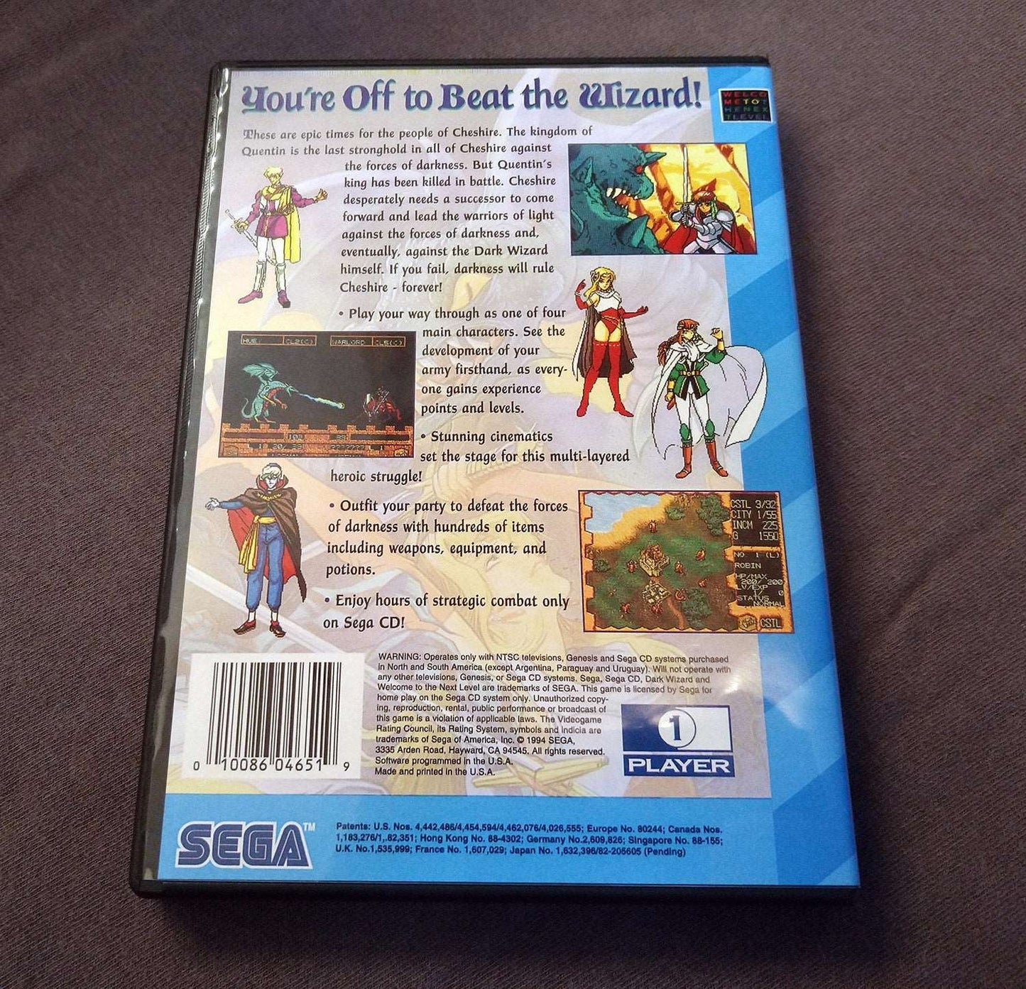 Dark Wizard Sega CD Reproduction