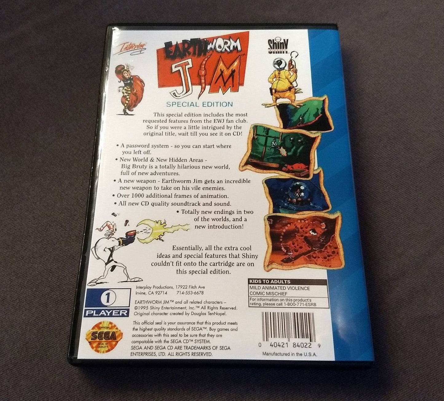 Earthworm Jim: Special Edition Sega CD Reproduction