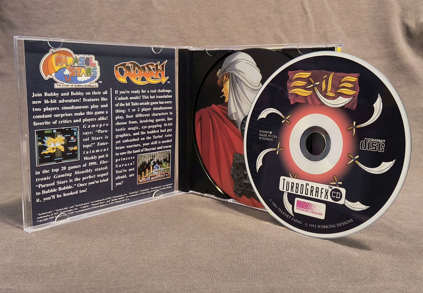Exile TurboGrafx-CD Reproduction (Un-Worked Designs)