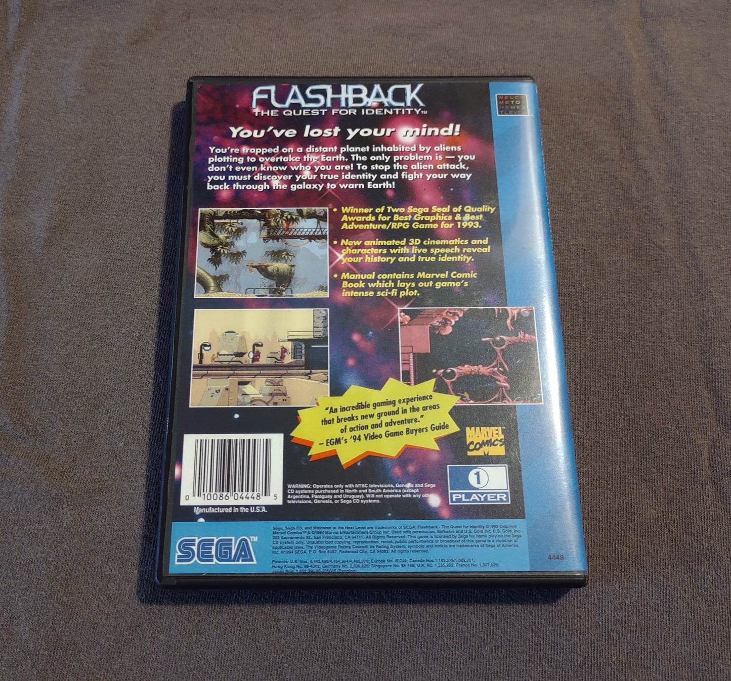 Flashback Sega CD Reproduction