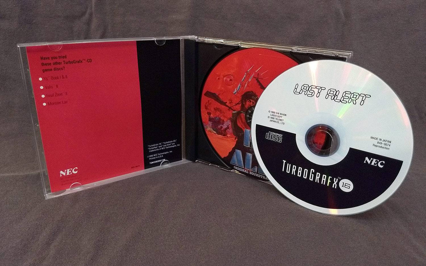 Last Alert TurboGrafx-CD Reproduction