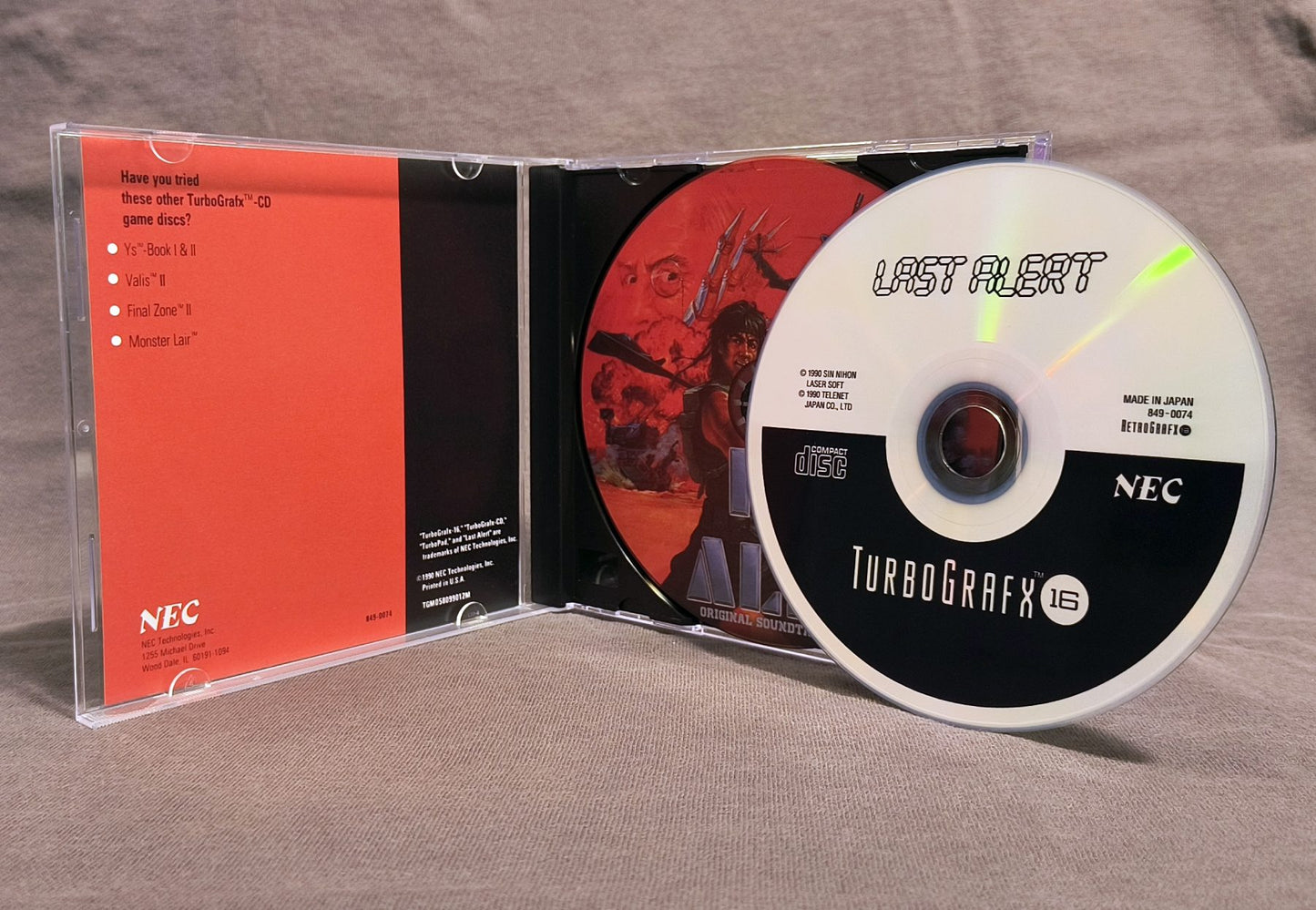 Last Alert TurboGrafx-CD Reproduction