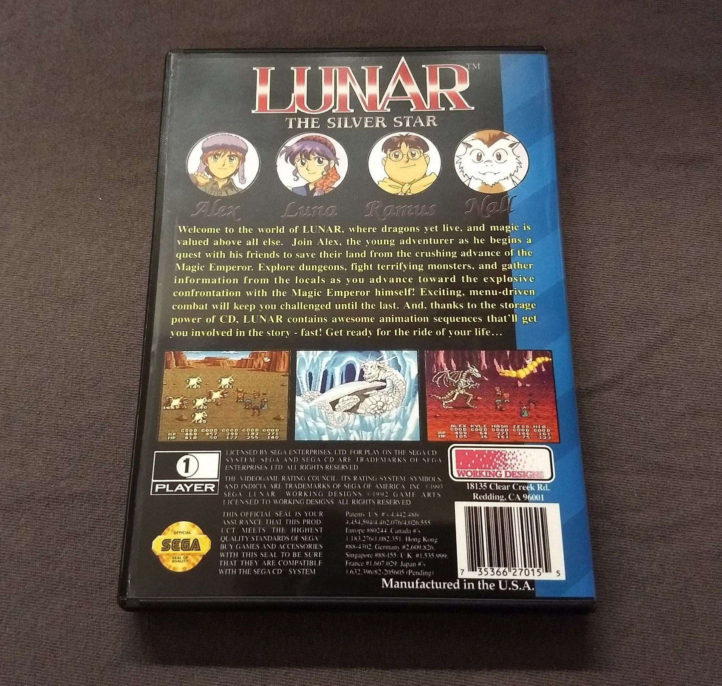 Lunar: The Silver Star Sega CD Reproduction