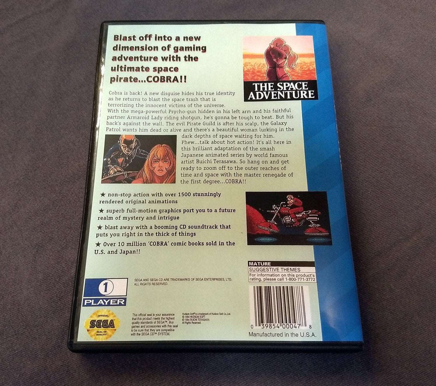 The Space Adventure - Cobra: The Legendary Bandit Sega CD Reproduction