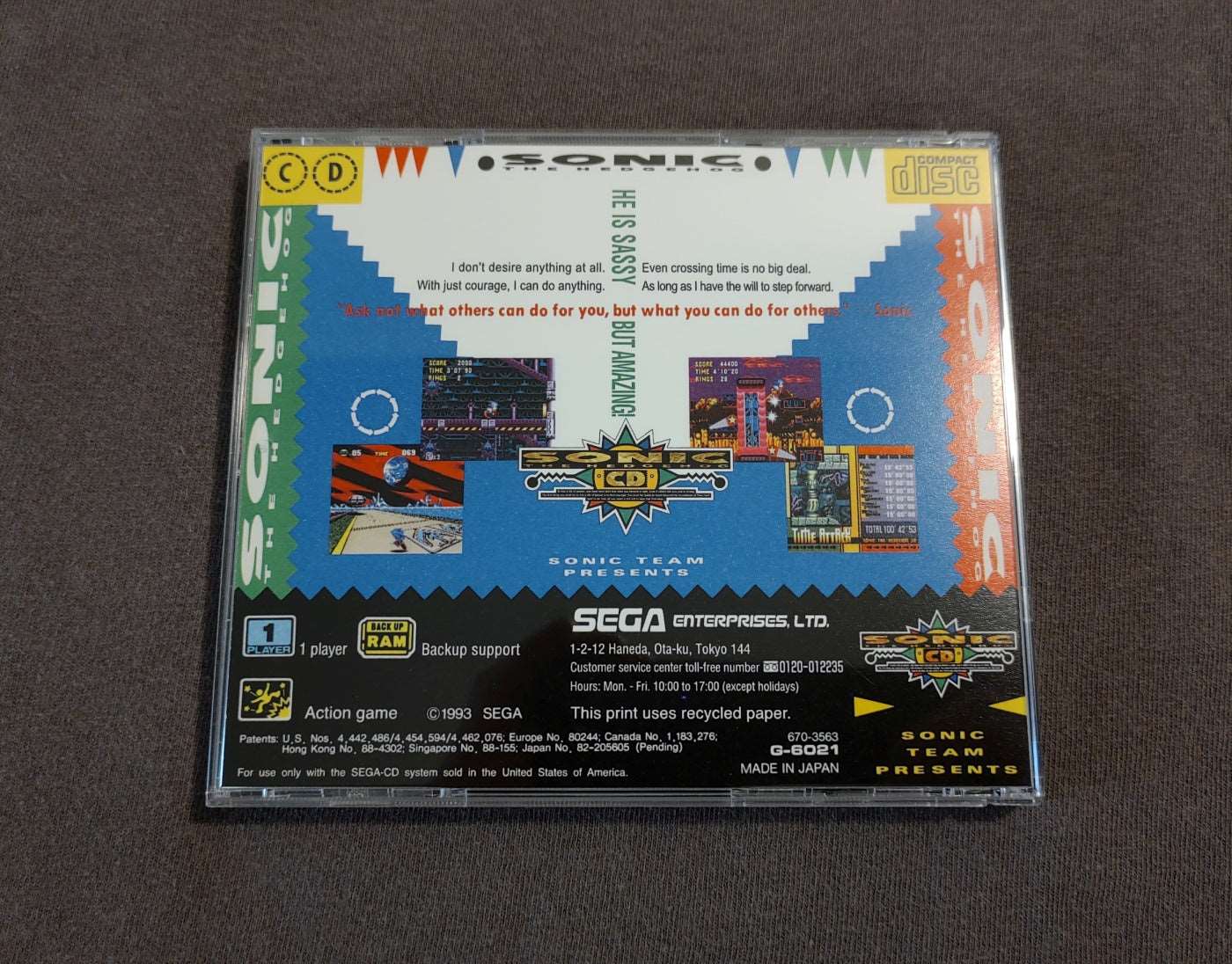 Sonic CD (EU/JP OST swap) Sega CD Reproduction