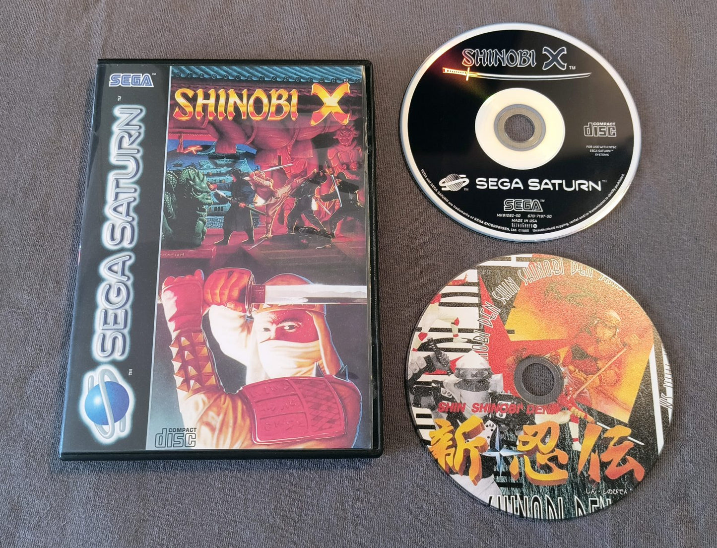 Shinobi X (Europe) 60Hz Hack (PAL to NTSC) Sega Saturn Reproduction