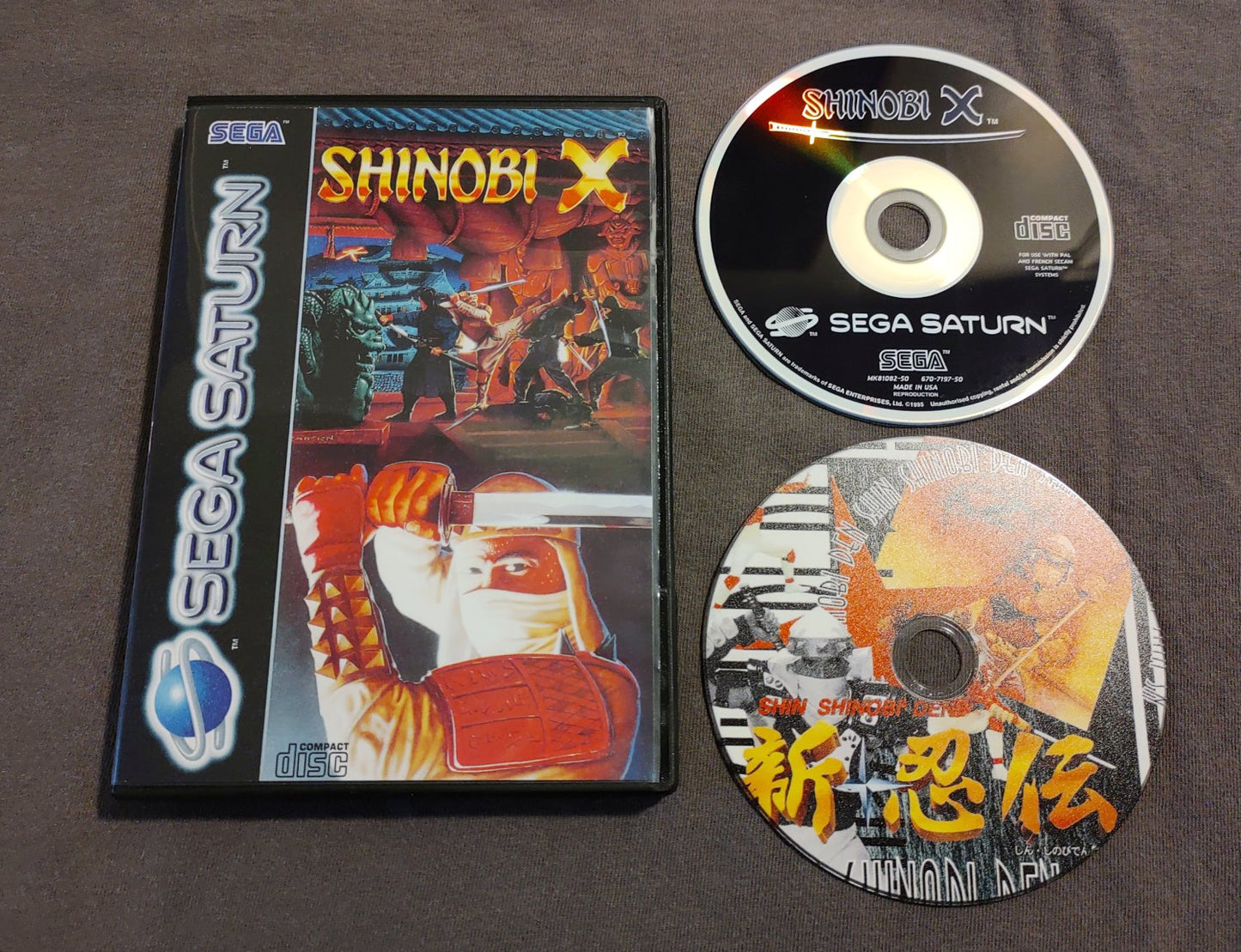 Shinobi X (Europe) 60Hz Hack (PAL to NTSC) Sega Saturn Reproduction