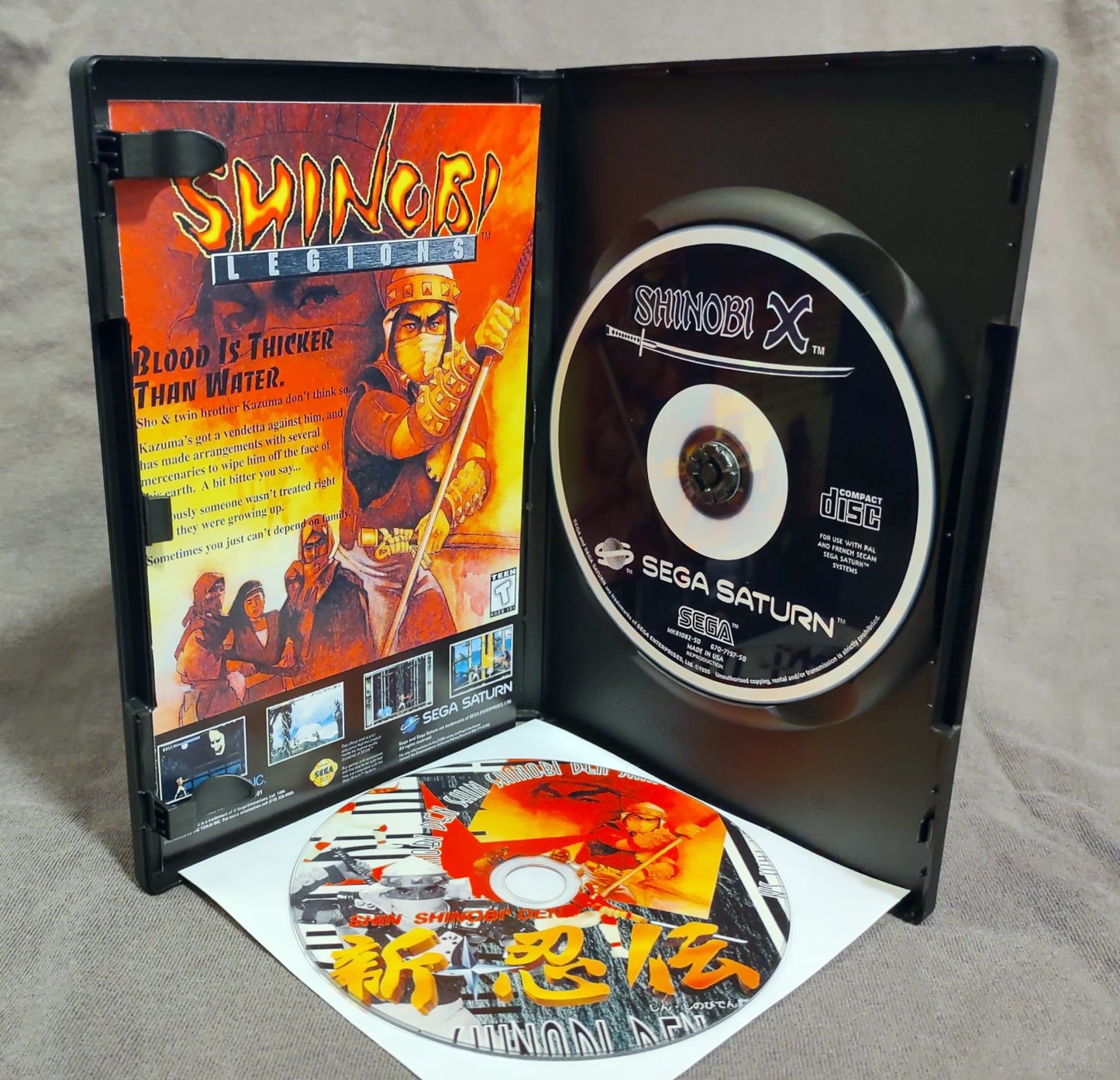 Shinobi X (Europe) 60Hz Hack (PAL to NTSC) Sega Saturn Reproduction