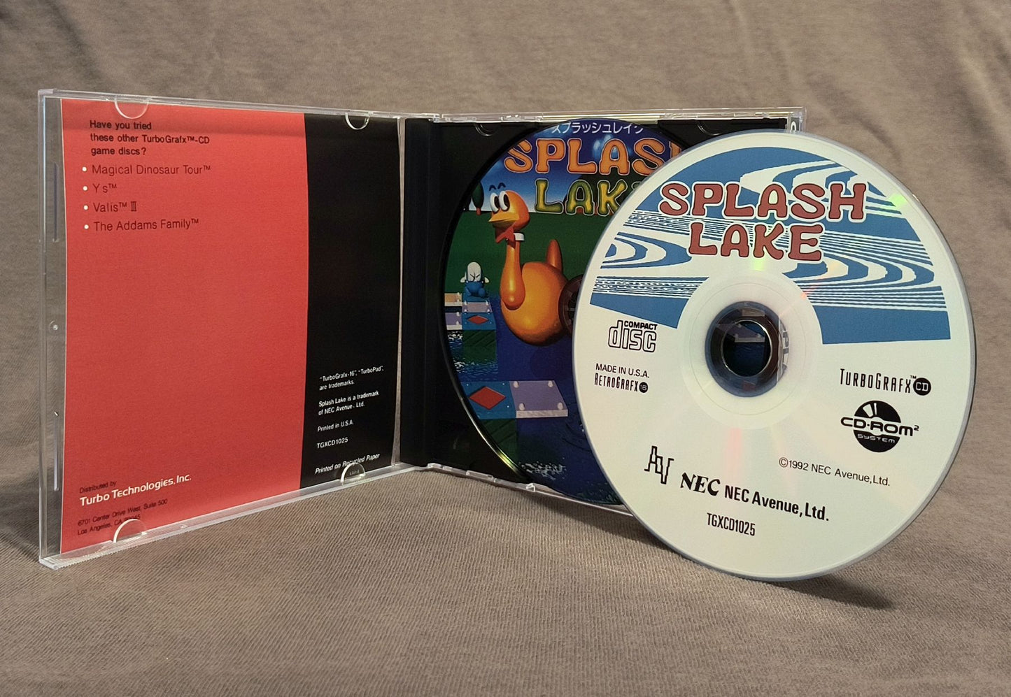Splash Lake TurboGrafx-CD Reproduction