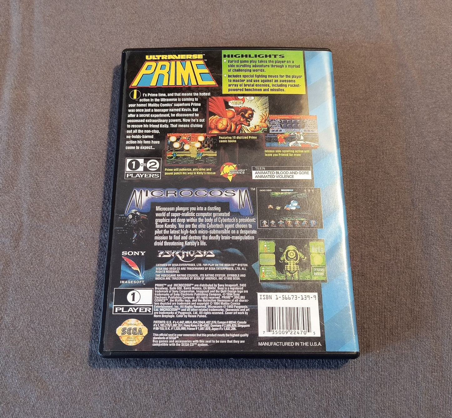 Ultraverse Prime Sega CD Reproduction
