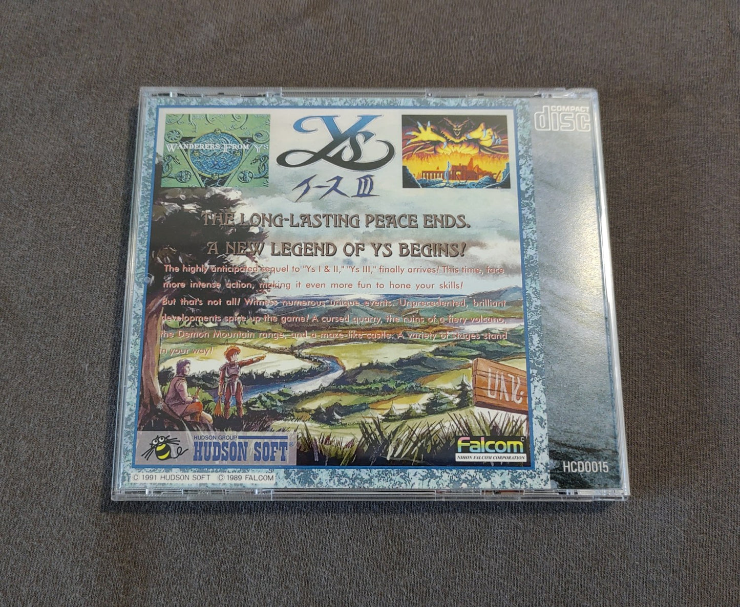 Ys III: Wanderers from Ys TurboGrafx-CD Reproduction