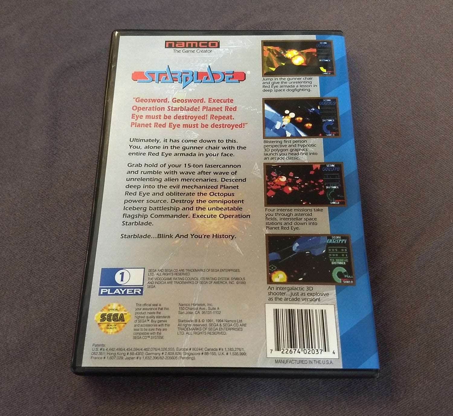 Starblade Sega CD Reproduction
