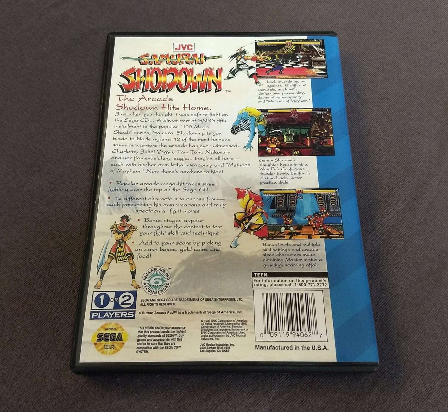 Samurai Shodown Sega CD Reproduction
