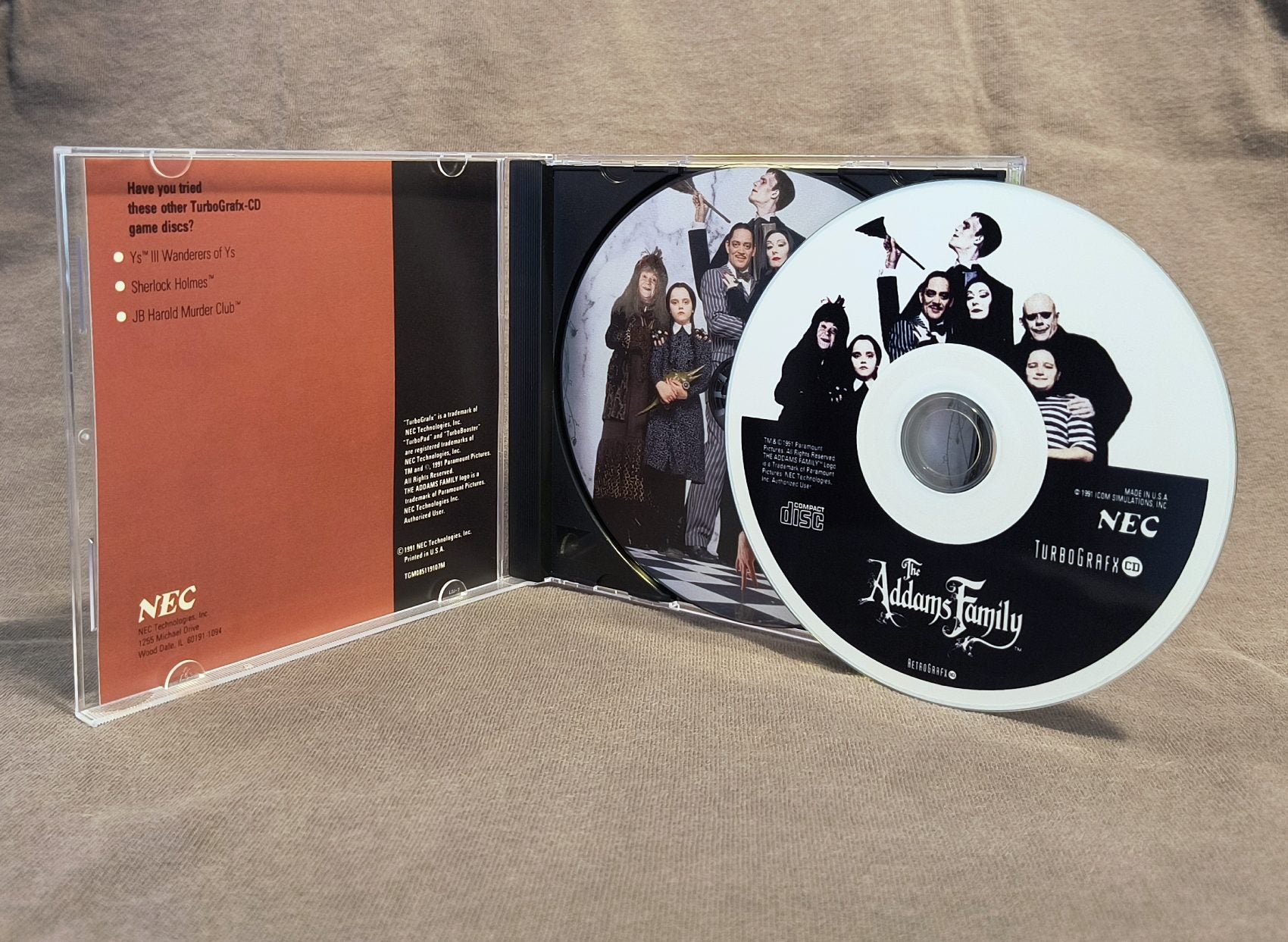 Addams Family TurboGrafx-CD Reproduction