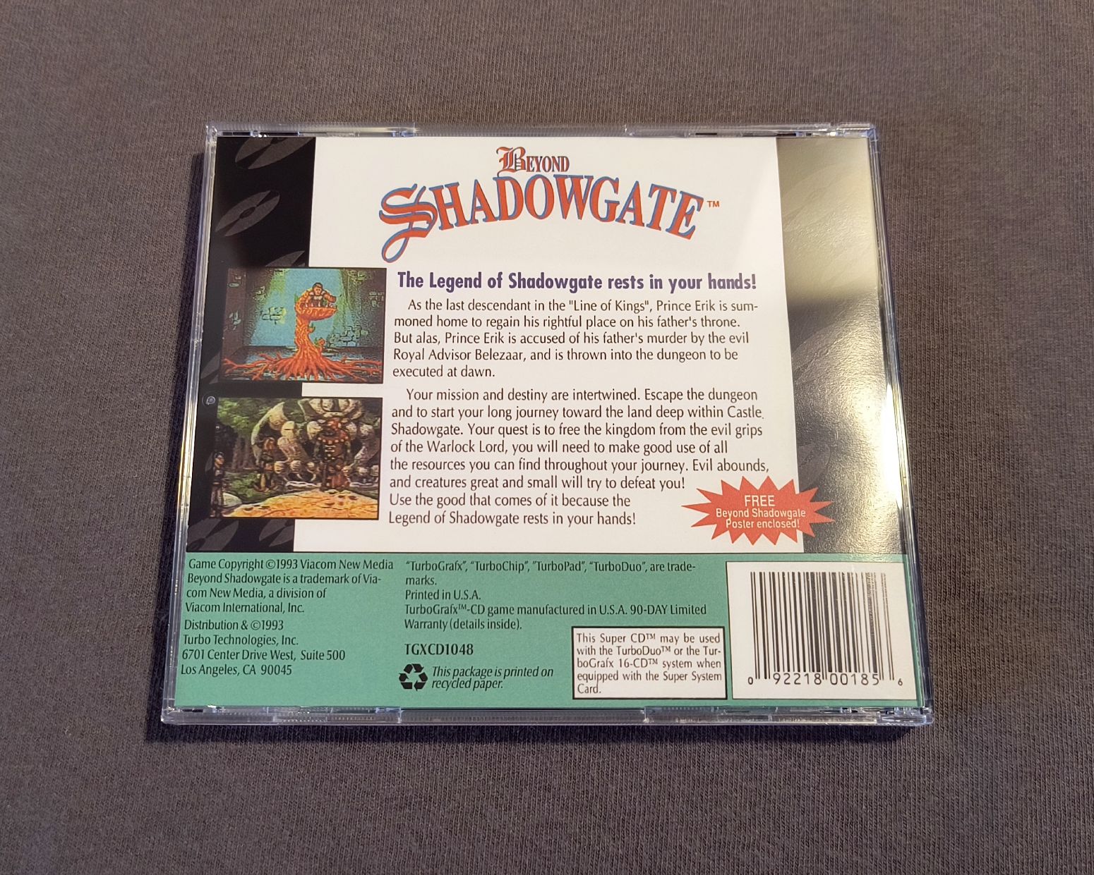 Beyond Shadowgate TurboGrafx-CD Reproduction