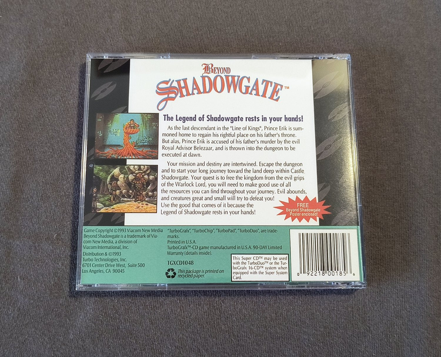 Beyond Shadowgate TurboGrafx-CD Reproduction