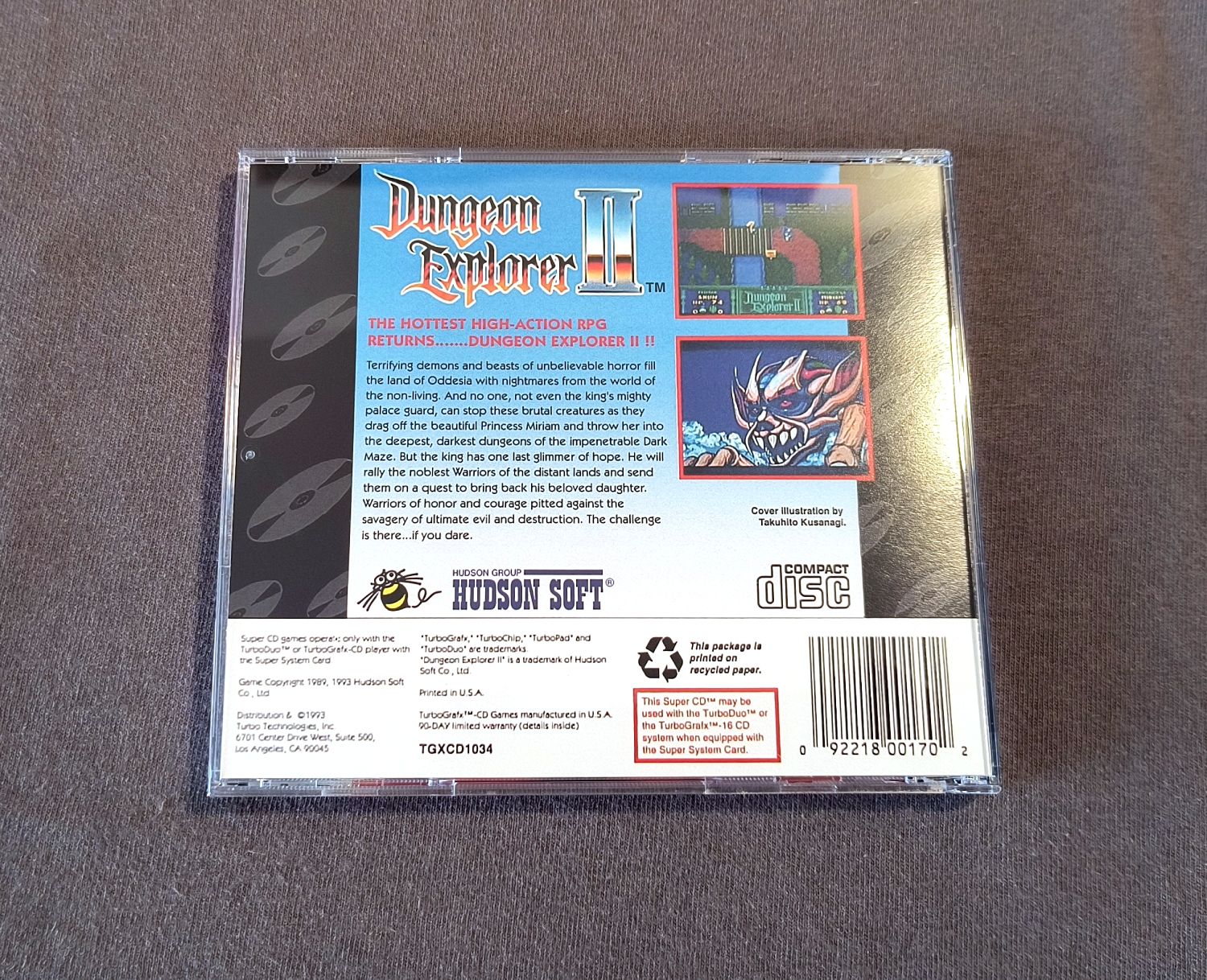 Dungeon Explorer II TurboGrafx-CD Reproduction