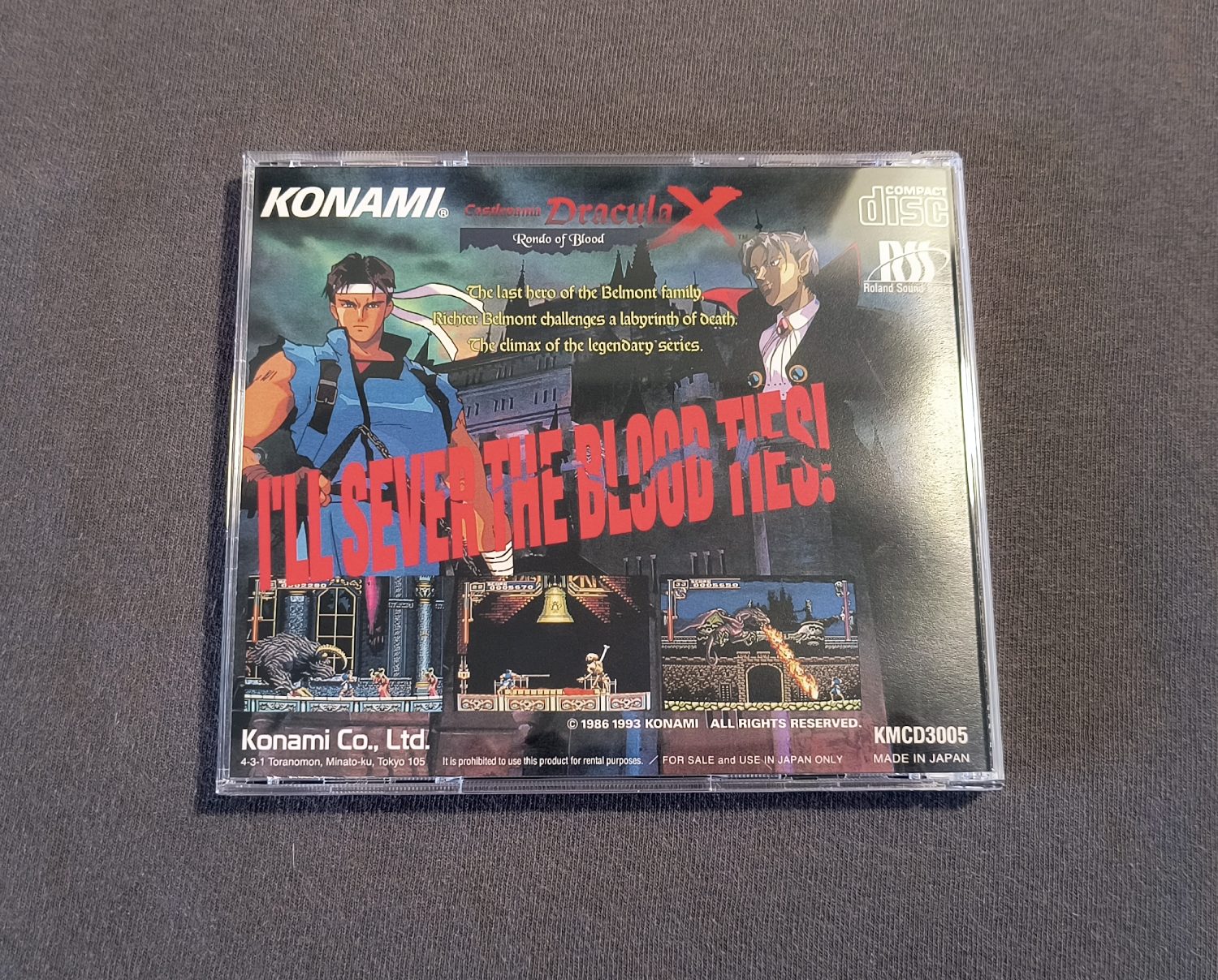 Castlevania: Dracula X Rondo of Blood PC Engine CD Reproduction (English)