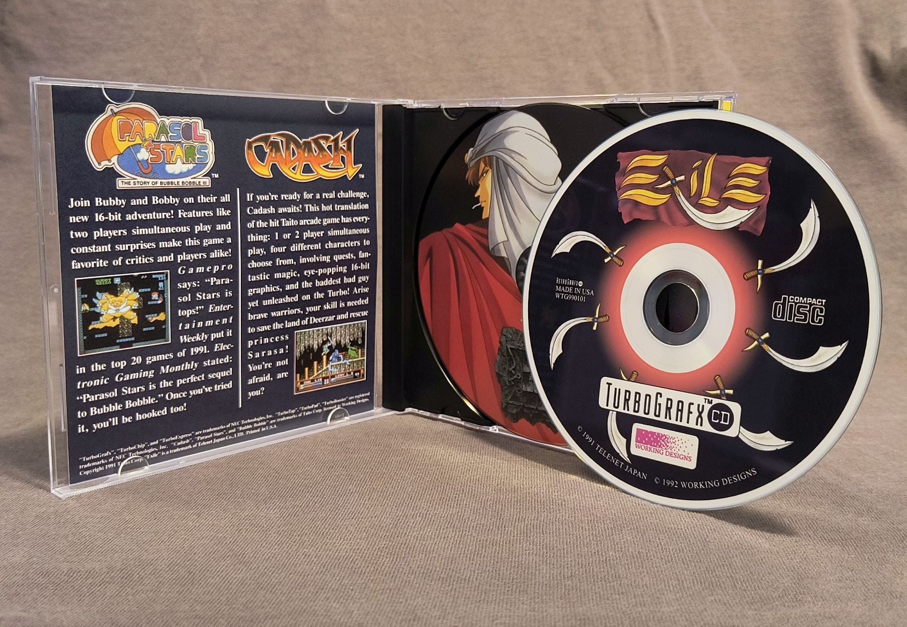 Exile TurboGrafx-CD Reproduction (Un-Worked Designs)