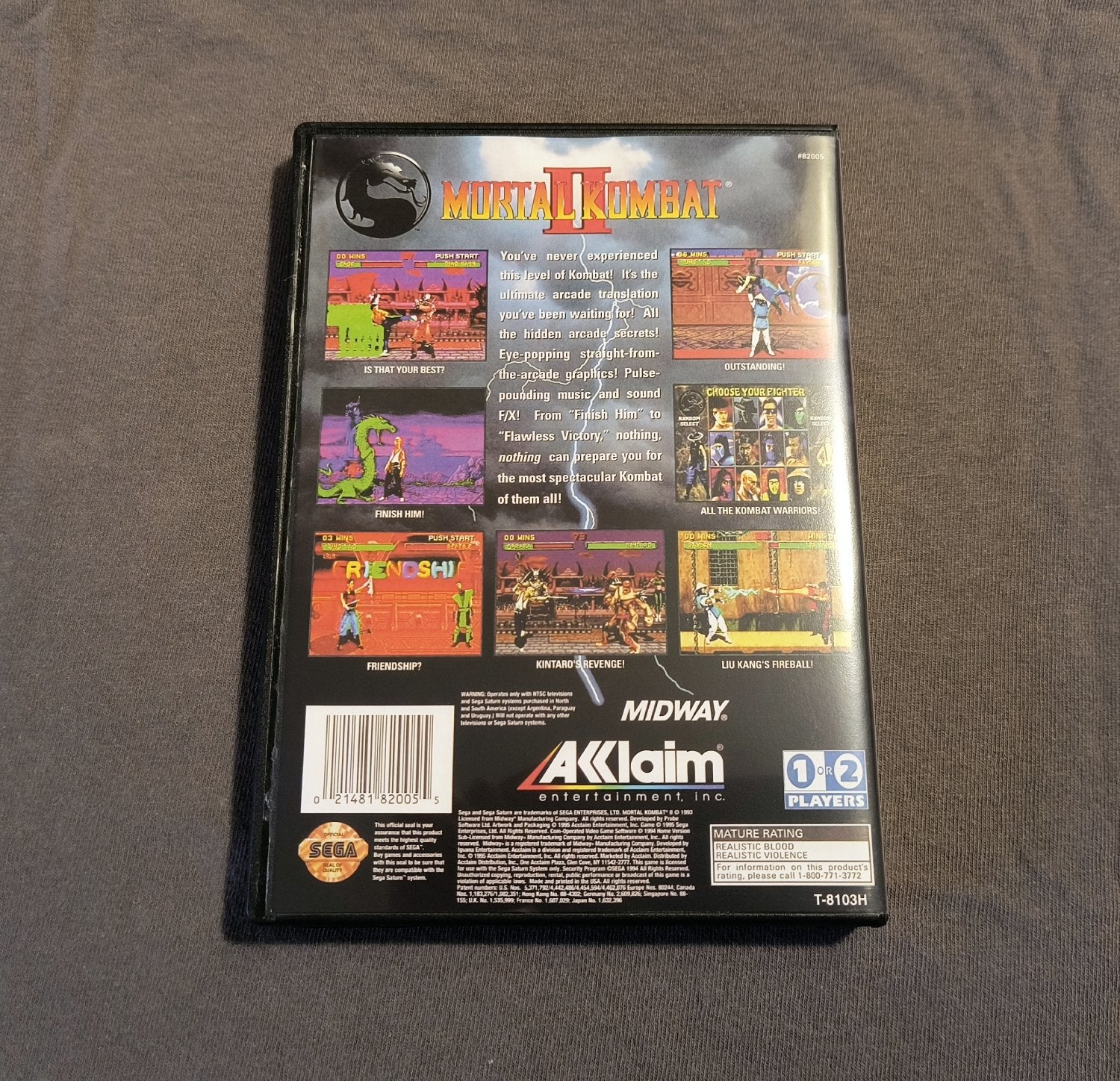 Mortal Kombat II Sega Saturn Reproduction (patched)