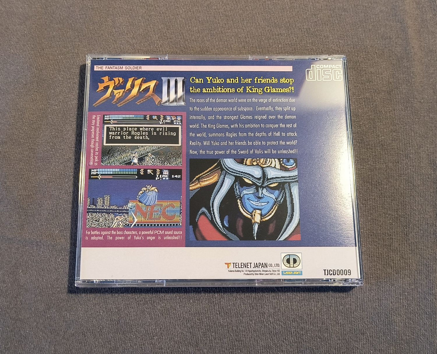 Valis III TurboGrafx-CD Reproduction (US style)