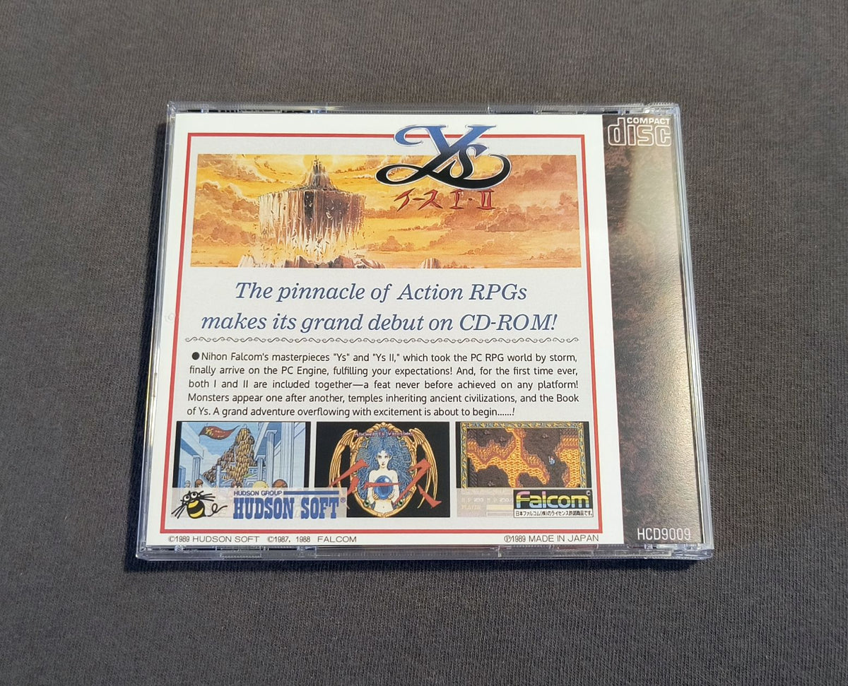 Ys Book I & II TurboGrafx-CD Reproduction (US game, JP style art)